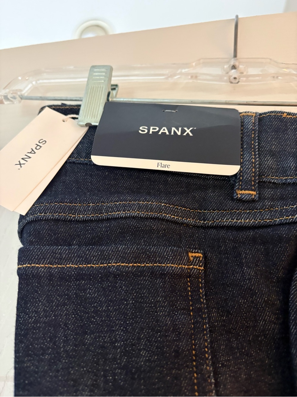 SPANX Petite Length Dark Indigo Flare Jeans - NWT